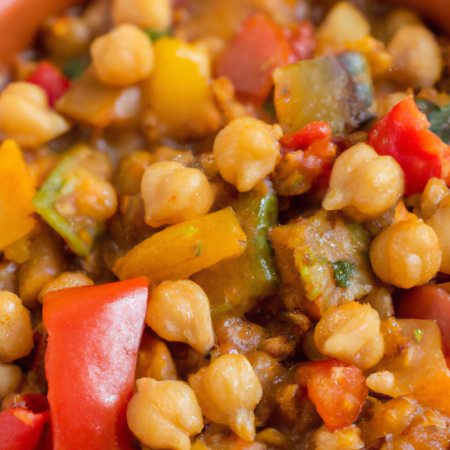 Caçarola vegetariana servida em um prato
