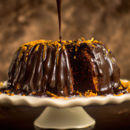 Bolo de cenoura com cobertura de chocolate