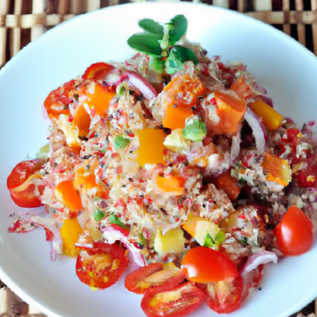 Salada de quinoa com legumes