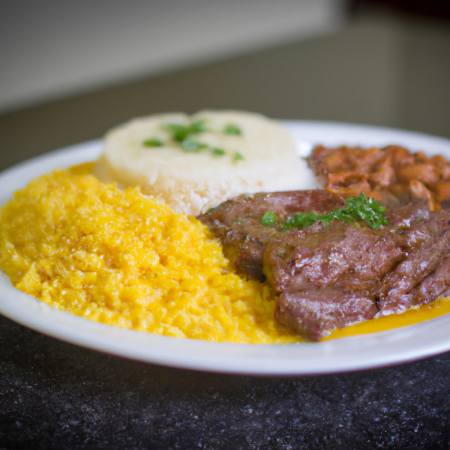 Prato de Arroz, Feijão e Bife à Ronaldinho Gaúcho