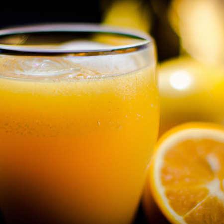 Suco de laranja fresco