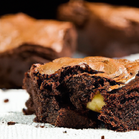 Delicioso brownie com casquinha crocante por fora e macio por dentro