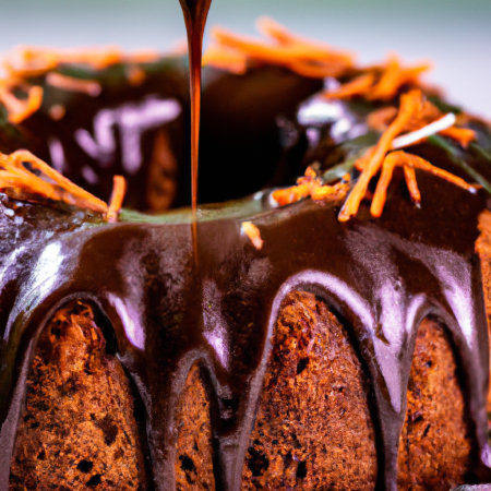 Bolo de cenoura com cobertura de chocolate