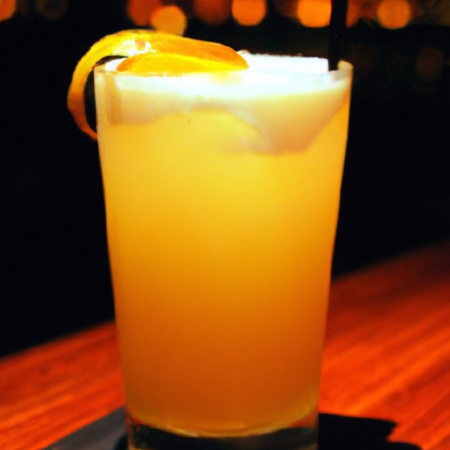 Coquetel de Rum Branco com geleia de laranja e suco de limão