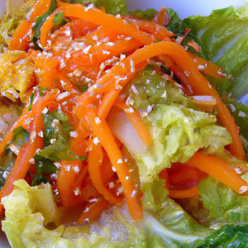 Salada de Repolho Coreano com Cenoura e Alho